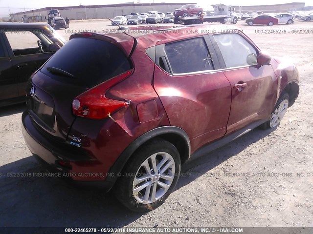 JN8AF5MR5CT117167 - 2012 NISSAN JUKE S/SV/SL RED photo 4