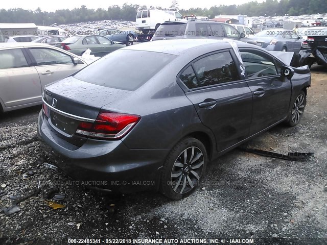 19XFB2F97FE103065 - 2015 HONDA CIVIC EXL GRAY photo 4