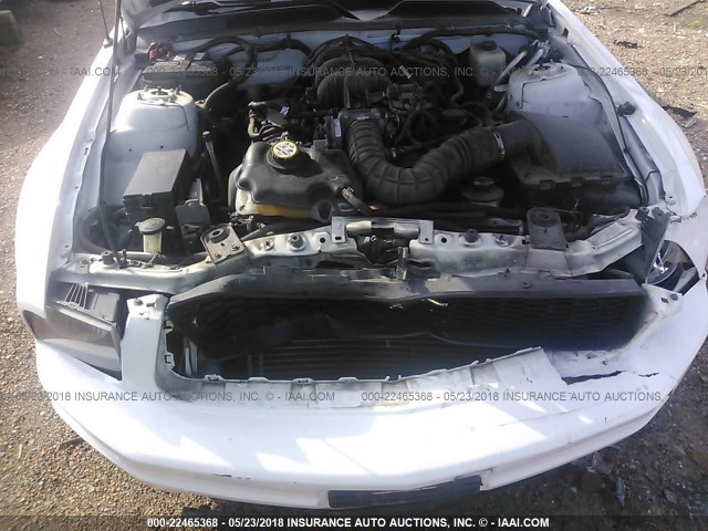 1ZVHT84N185134767 - 2008 FORD MUSTANG WHITE photo 10