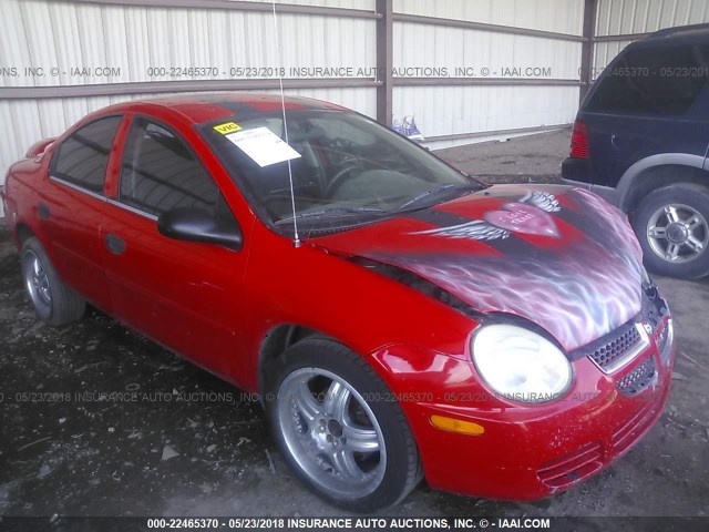 1B3ES26C95D248021 - 2005 DODGE NEON SE RED photo 1