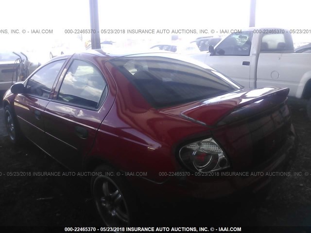 1B3ES26C95D248021 - 2005 DODGE NEON SE RED photo 3