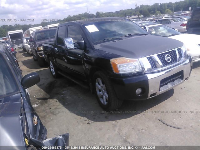 1N6AA07A54N519292 - 2004 NISSAN TITAN XE/SE/LE BLACK photo 1