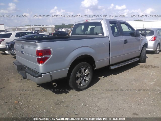 1FTFX1CF6DKF31144 - 2013 FORD F150 SUPER CAB SILVER photo 4