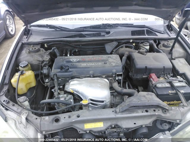 JTDBE32K120116532 - 2002 TOYOTA CAMRY LE/XLE/SE ნაცრისფერი ფოტო 10