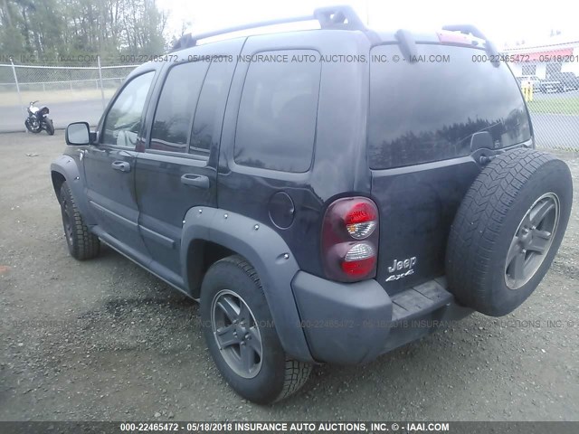 1J4GL38K95W682579 - 2005 JEEP LIBERTY RENEGADE BLACK photo 3