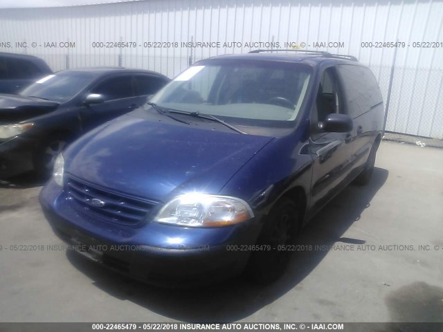 2FMZA5144XBA18718 - 1999 FORD WINDSTAR LX BLUE photo 2