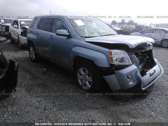 2GKALMEK8E6274255 - 2014 GMC TERRAIN SLE Light Blue photo 1