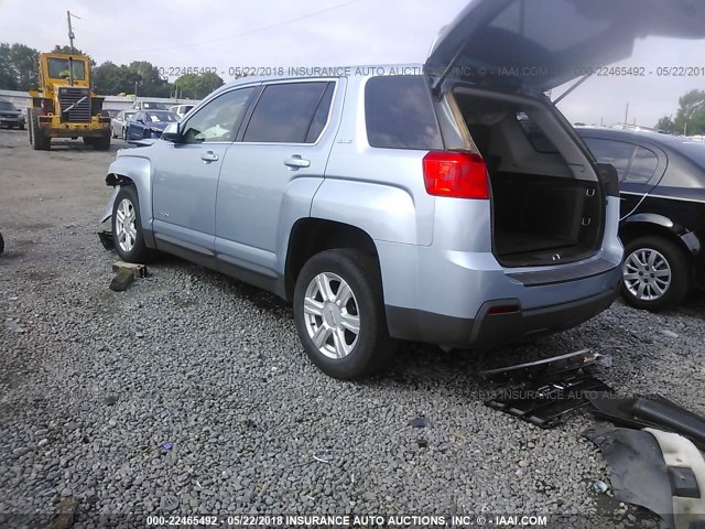 2GKALMEK8E6274255 - 2014 GMC TERRAIN SLE Light Blue photo 3