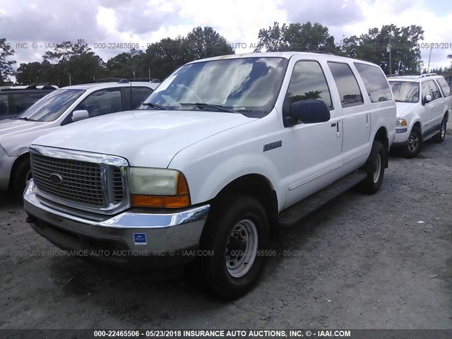 1FMNU41S2YEB90007 - 2000 FORD EXCURSION XLT WHITE photo 2