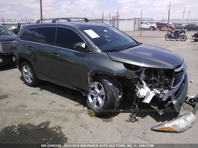 5TDYKRFH0GS144850 - 2016 TOYOTA HIGHLANDER LIMITED/LTD PLATINUM GRAY photo 1