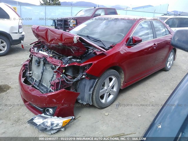 4T1BF1FK0DU655114 - 2013 TOYOTA CAMRY L/SE/LE/XLE წითელი ფოტო 2