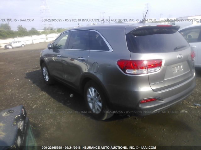 5XYPG4A3XGG069504 - 2016 KIA SORENTO LX/L GRAY photo 3