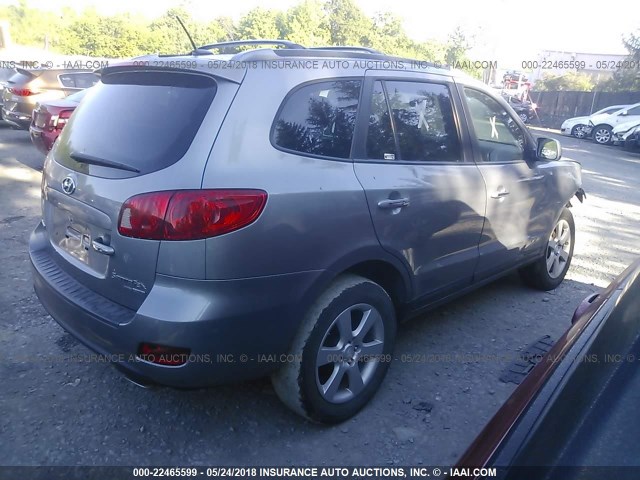 5NMSH73E27H046845 - 2007 HYUNDAI SANTA FE SE/LIMITED GRAY photo 4