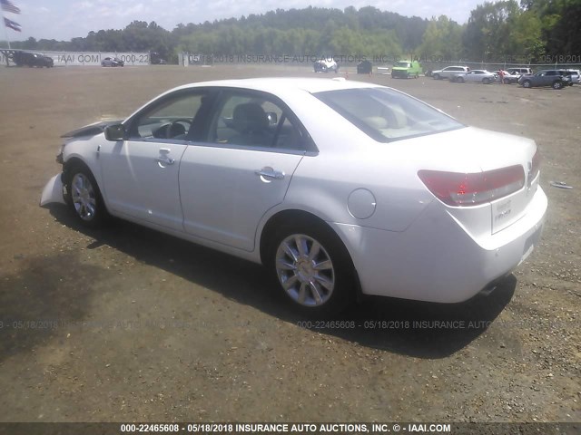 3LNHL2GC1CR816009 - 2012 LINCOLN MKZ WHITE photo 3