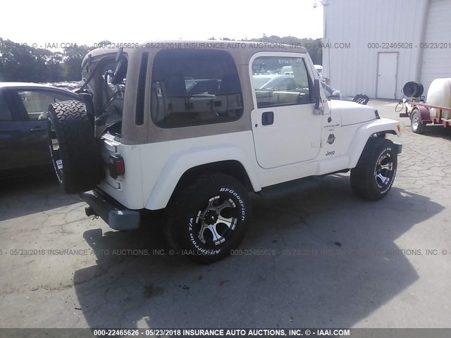 1J4FA59S6YP732767 - 2000 JEEP WRANGLER / TJ SAHARA WHITE photo 4