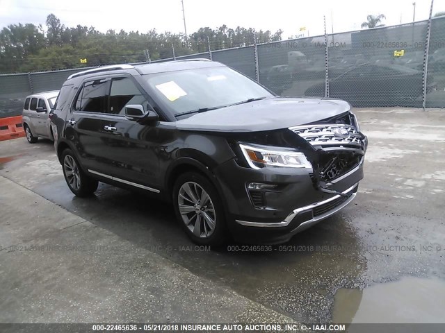 1FM5K7F8XJGA21674 - 2018 FORD EXPLORER LIMITED 灰色 照片 1
