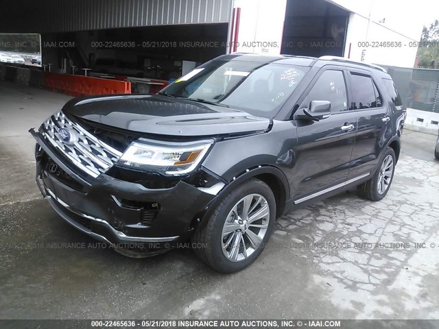 1FM5K7F8XJGA21674 - 2018 FORD EXPLORER LIMITED 灰色 照片 2