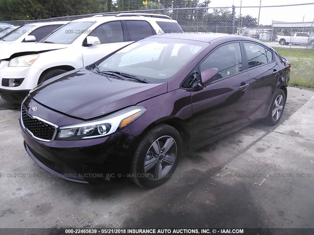 3KPFL4A7XJE198972 - 2018 KIA FORTE LX/S PURPLE photo 2