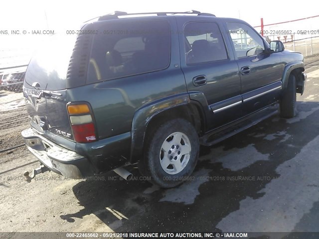 1GNEC13T25R260287 - 2005 CHEVROLET TAHOE C1500 BLUE photo 4