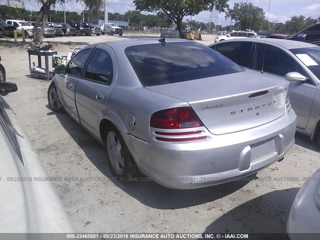 1B3EL46X06N232104 - 2006 DODGE STRATUS SXT SILVER photo 3