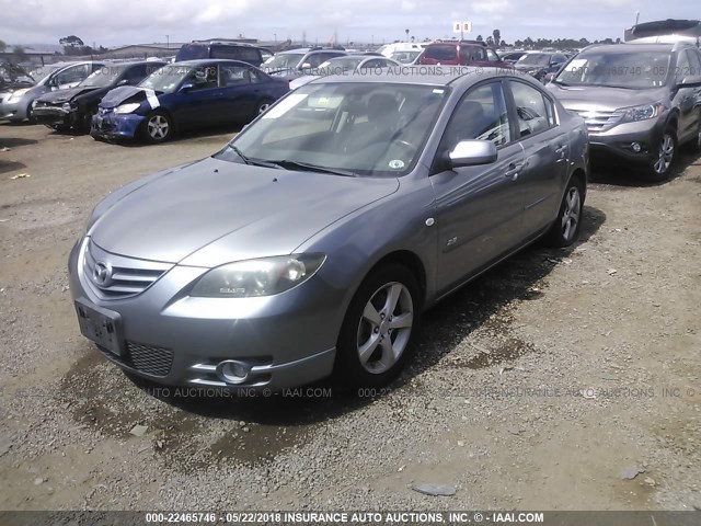 JM1BK323141217424 - 2004 MAZDA 3 S GRAY photo 2