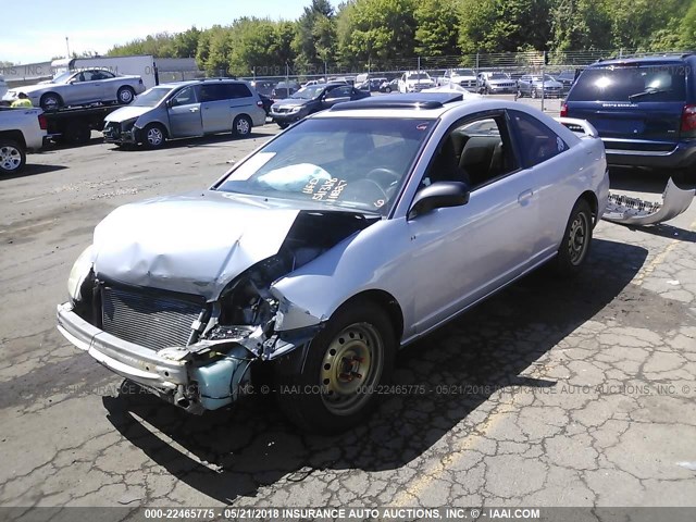 1HGEM22961L110327 - 2001 HONDA CIVIC SI/EX GRAY photo 2