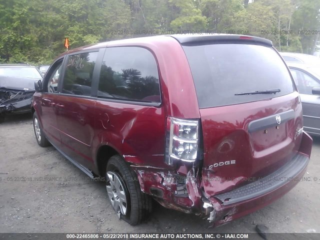 2D4RN4DE4AR498767 - 2010 DODGE GRAND CARAVAN SE RED photo 3