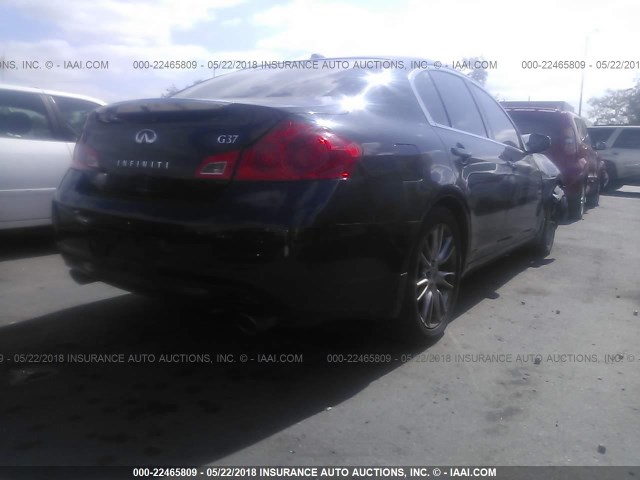 JNKCV61EX9M012589 - 2009 INFINITI G37 JOURNEY/SPORT BLACK photo 4