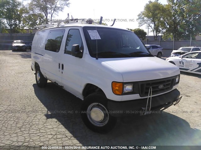 1FTNE24W64HA55626 - 2004 FORD ECONOLINE E250 VAN WHITE photo 1