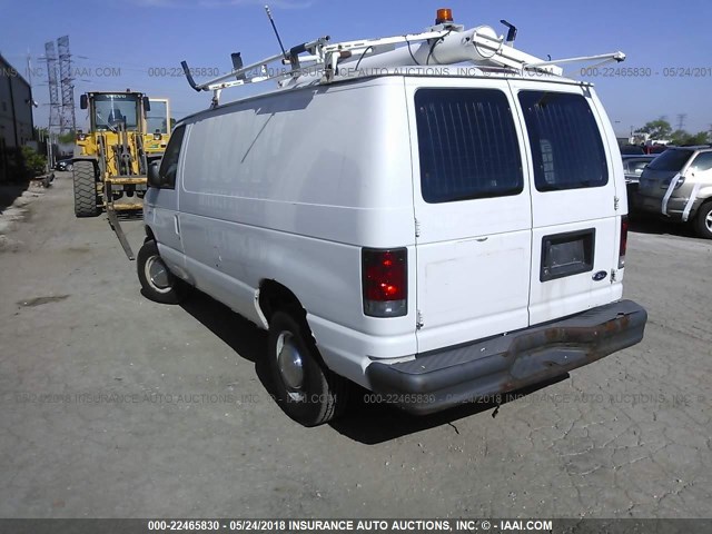 1FTNE24W64HA55626 - 2004 FORD ECONOLINE E250 VAN WHITE photo 3