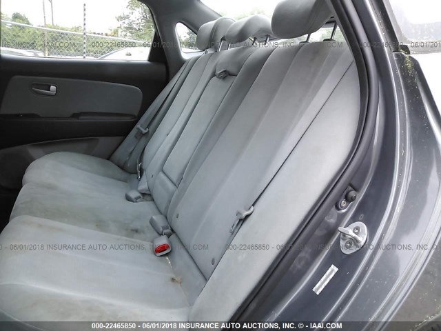 KMHDU46D68U556627 - 2008 HYUNDAI ELANTRA GLS/SE/LIMITED GRAY photo 8