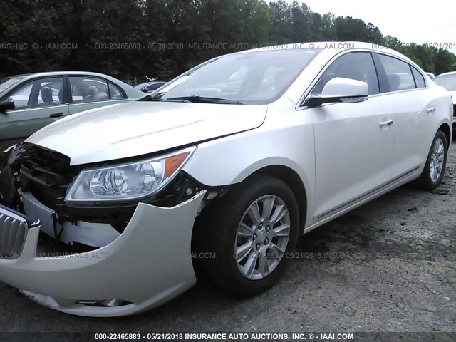 1G4GD5ER2CF370032 - 2012 BUICK LACROSSE PREMIUM WHITE photo 2