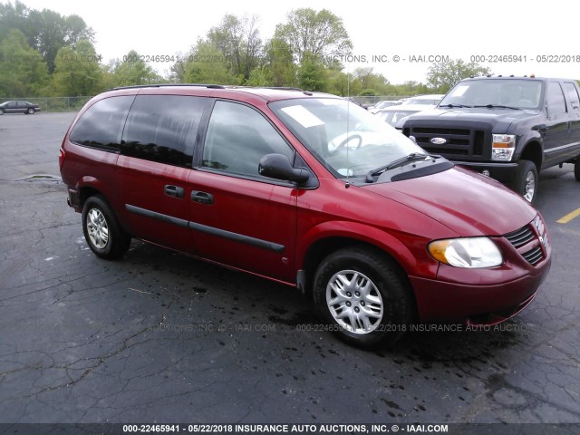 1D4GP24R26B633713 - 2006 DODGE GRAND CARAVAN SE RED photo 1