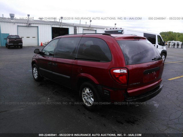 1D4GP24R26B633713 - 2006 DODGE GRAND CARAVAN SE RED photo 3