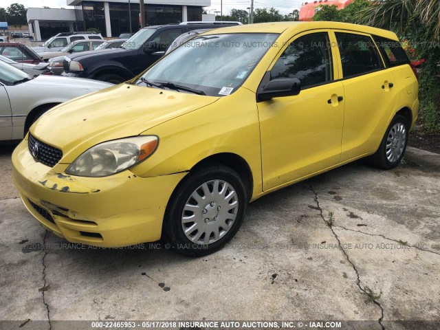 2T1KR32E94C271532 - 2004 TOYOTA COROLLA MATRIX XR YELLOW photo 2