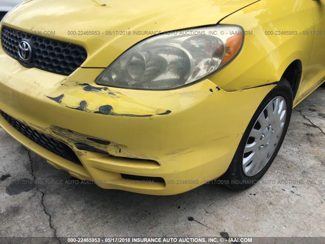 2T1KR32E94C271532 - 2004 TOYOTA COROLLA MATRIX XR YELLOW photo 6