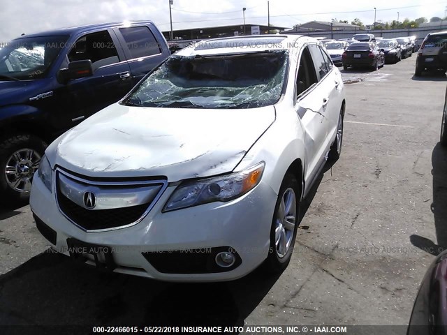 5J8TB3H51EL000363 - 2014 ACURA RDX TECHNOLOGY WHITE photo 2