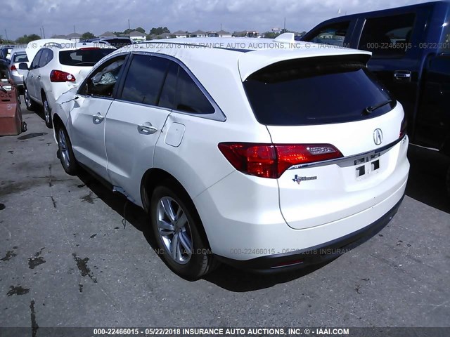 5J8TB3H51EL000363 - 2014 ACURA RDX TECHNOLOGY WHITE photo 3