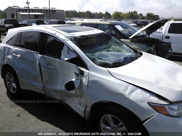 5J8TB3H51EL000363 - 2014 ACURA RDX TECHNOLOGY WHITE photo 6