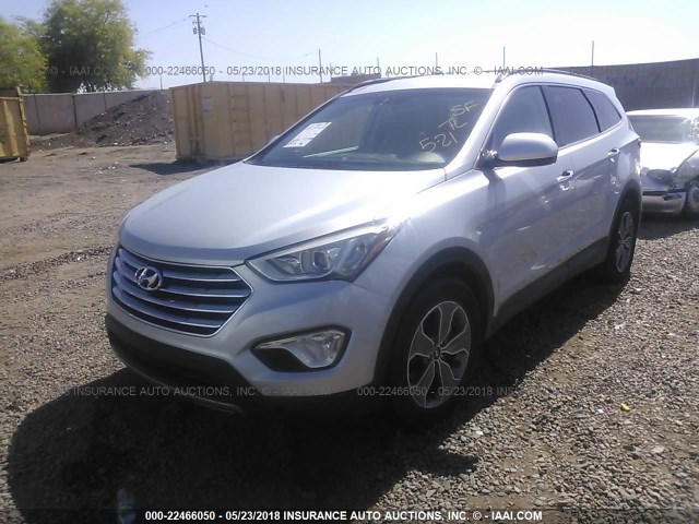 KM8SMDHF4EU082730 - 2014 HYUNDAI SANTA FE GLS/LIMITED SILVER photo 2