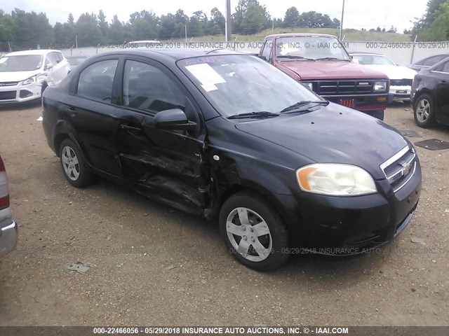 KL1TD56608B127817 - 2008 CHEVROLET AVEO LS BLACK photo 1