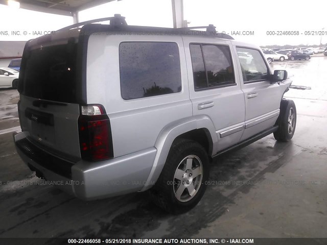 1J4RG4GK0AC158625 - 2010 JEEP COMMANDER SPORT SILVER photo 4