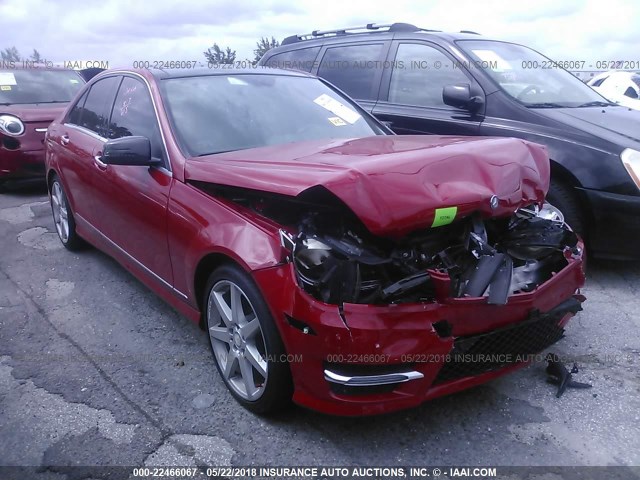 WDDGF5HB8DR298448 - 2013 MERCEDES-BENZ C 350 RED photo 1