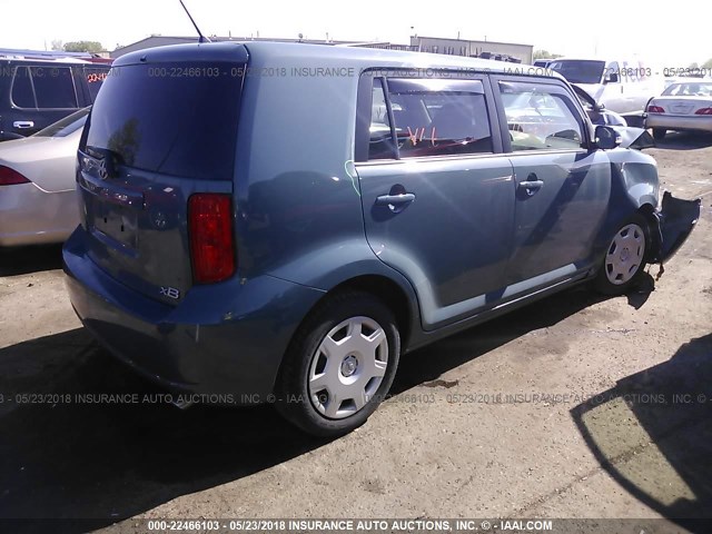 JTLKE50E281005438 - 2008 TOYOTA SCION XB ტურკოუსი ფოტო 4