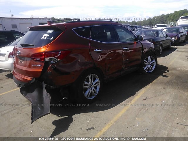 5XYZU3LA7DG094640 - 2013 HYUNDAI SANTA FE SPORT  ORANGE photo 4