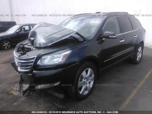 1GNKRJKD0EJ204472 - 2014 CHEVROLET TRAVERSE LTZ BLACK photo 2