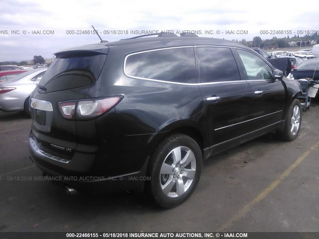 1GNKRJKD0EJ204472 - 2014 CHEVROLET TRAVERSE LTZ BLACK photo 4