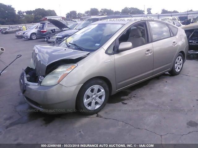 JTDKB22U867533132 - 2006 TOYOTA PRIUS ოქროსფერი ფოტო 2