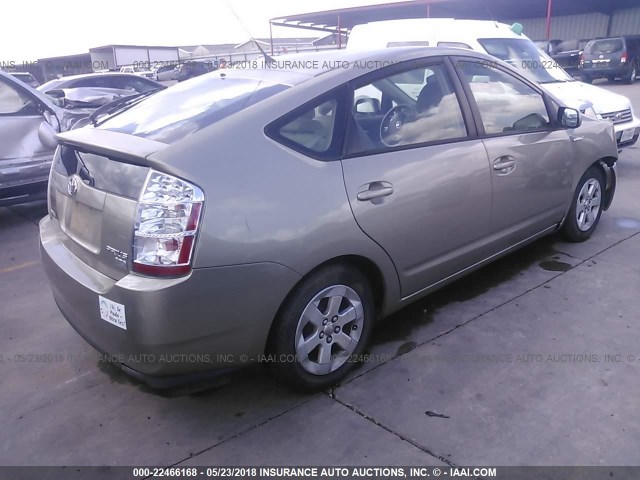 JTDKB22U867533132 - 2006 TOYOTA PRIUS ოქროსფერი ფოტო 4