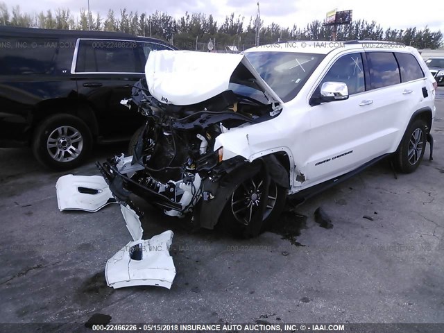 1C4RJEBG1HC949806 - 2017 JEEP GRAND CHEROKEE LIMITED WHITE photo 2